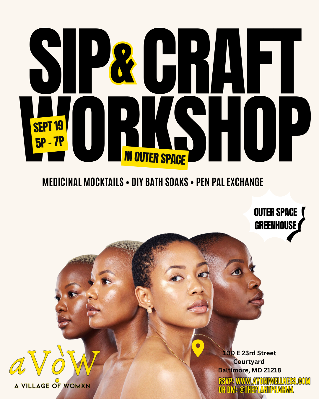 Sip & Craft Workshop in Outer Space