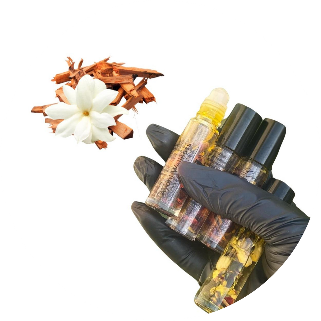 Sandalwood &amp; Jasmine Infused Fragrance Oil Roller