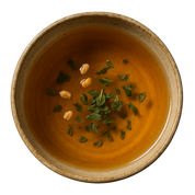 cup of tea with fenugreek insulin plant leaves and dried ivy gourd from ayoni wellness