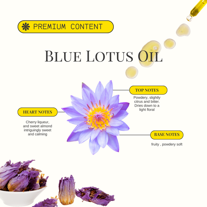 Blue Lotus Flower All Over Oil