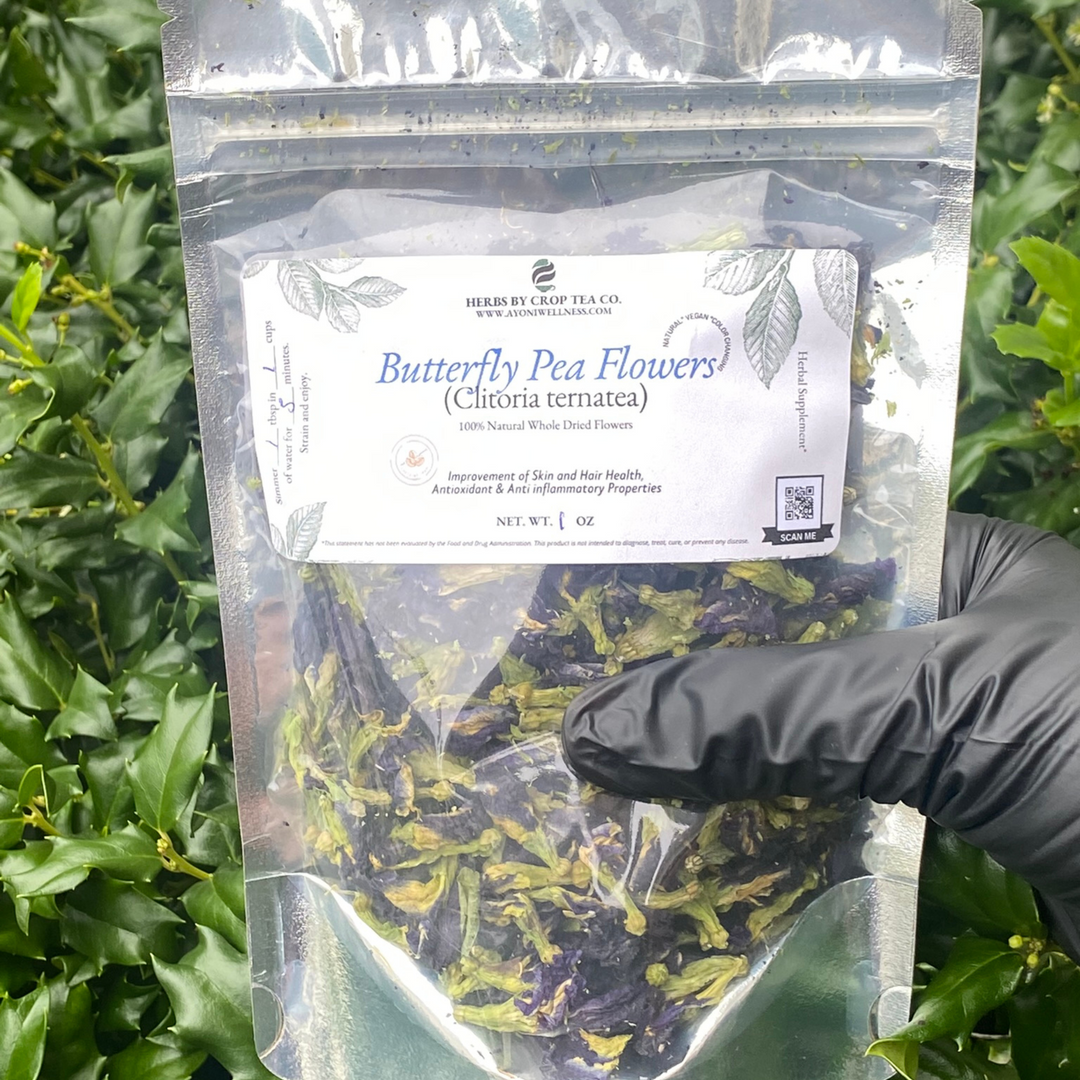 Organic Butterfly Pea Flowers (Clitoria ternatea) Whole Flower, Premium Grade - Ayoni Wellness